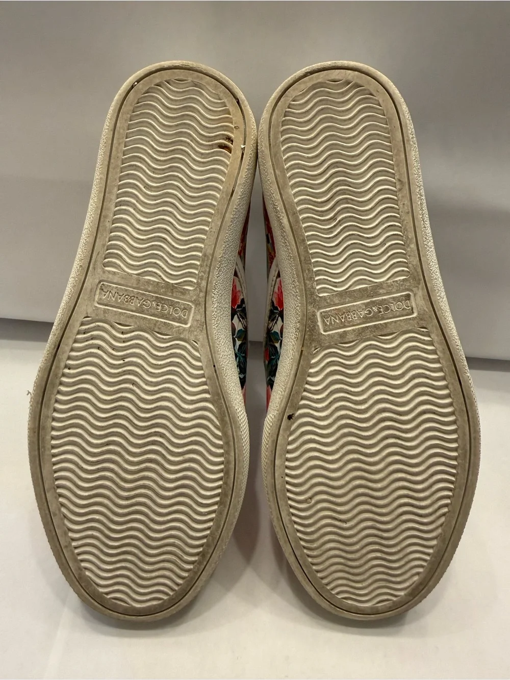 Dolce & Gabbana White Multi Floral Slip-On Girl’s Sneakers Size EU 33/ US 1,5